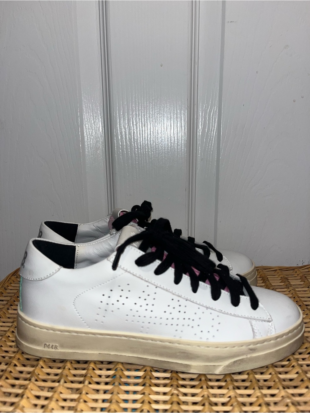 P448 Low top leather sneakers